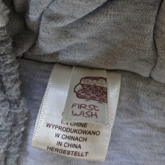 3-6 Months First Wish Gender Neutral Grey with White Stars Bunting Bag/Snowsuit - Picture 7 of 7